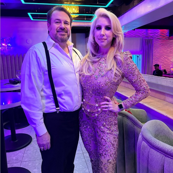 Nadine Merabi Sequin Jumpsuit in Rose Gold - Picture 2 of 4